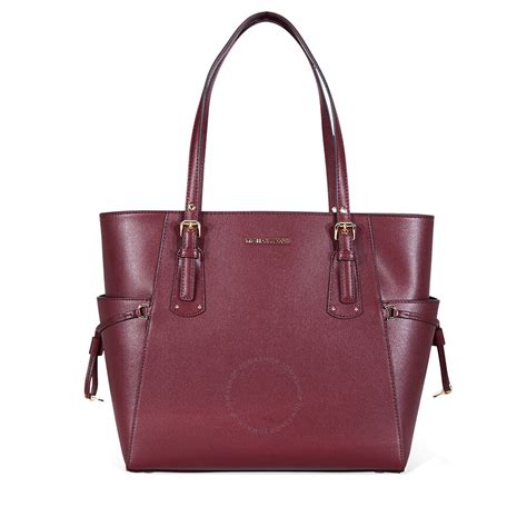 michael kors voyager oxblood|michael kors crossgrain tote bag.